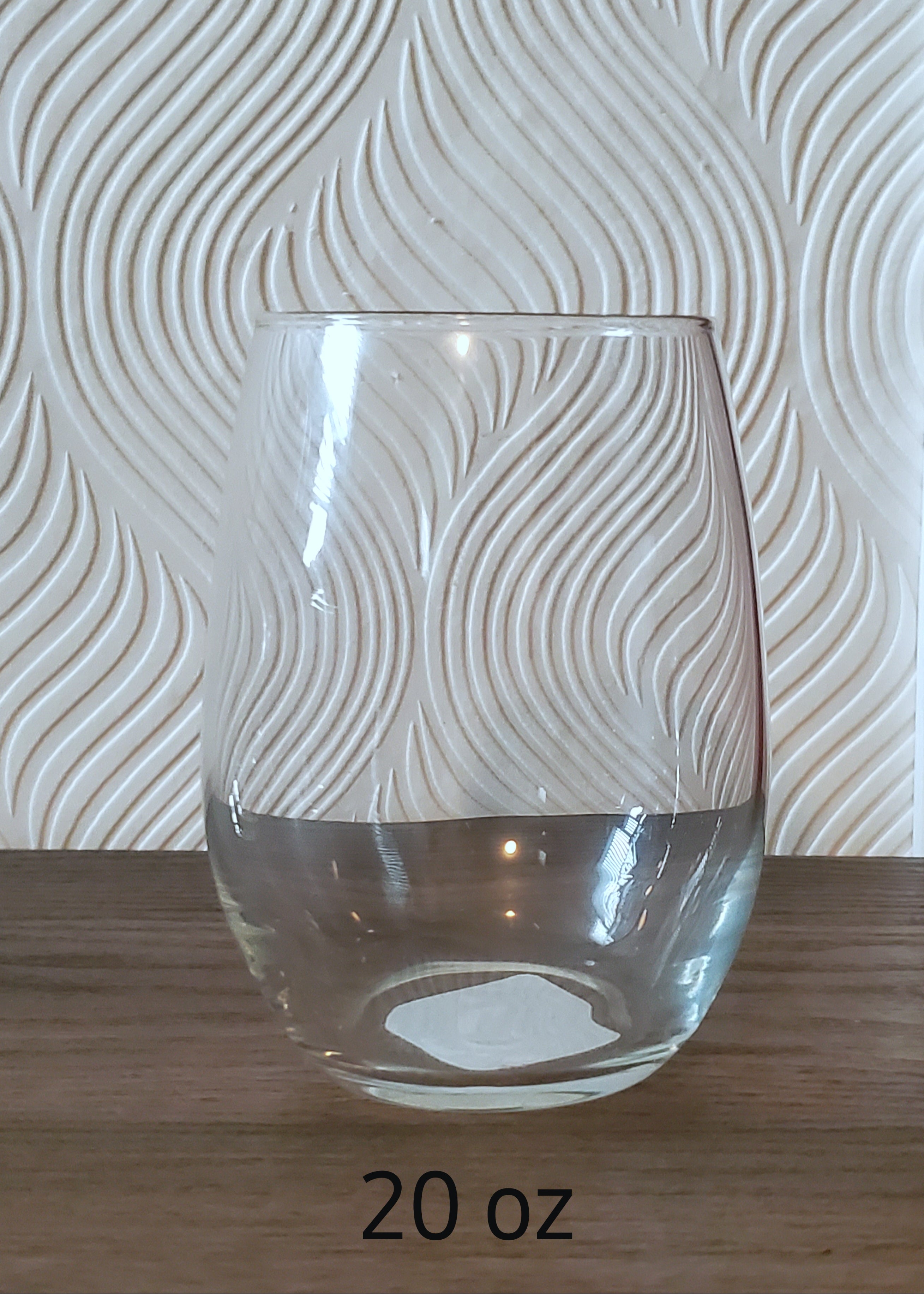 Custom Stemless Wine Glass