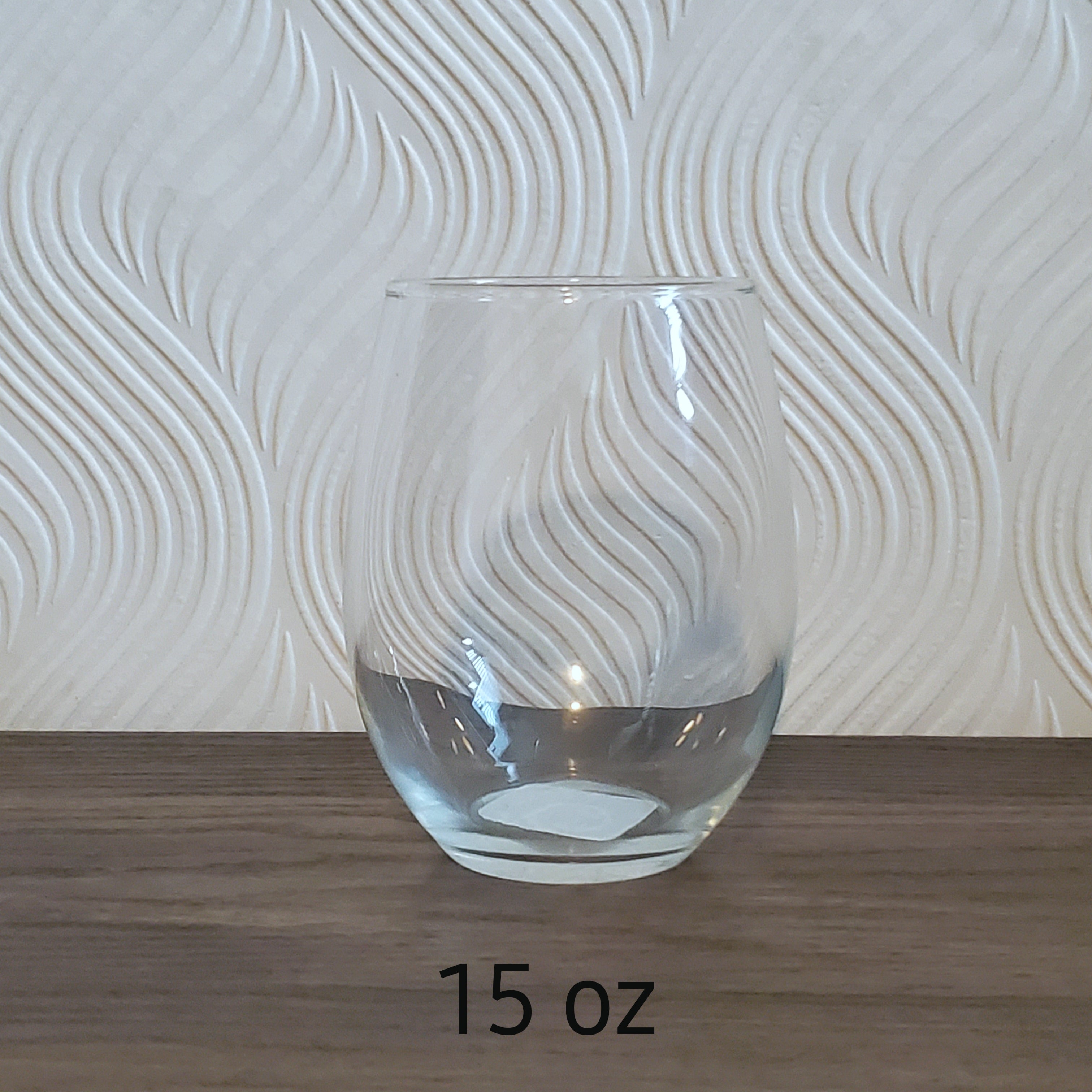 Custom Stemless Wine Glass